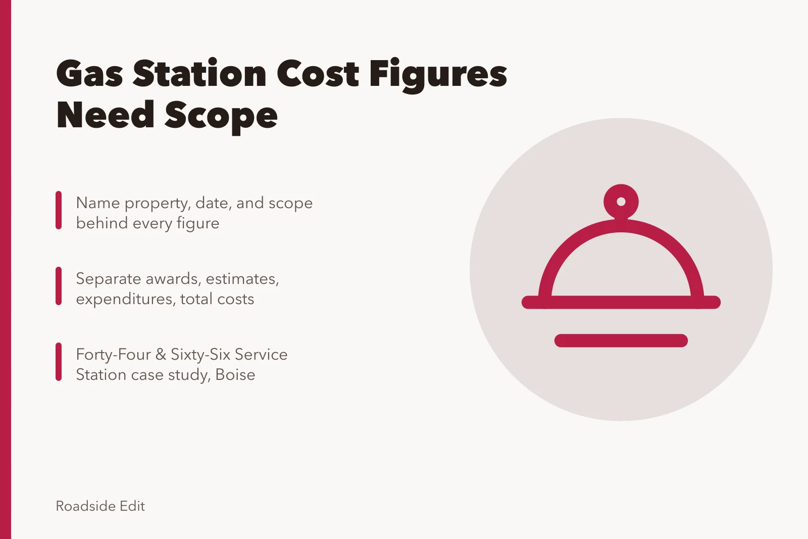 Card about gas station preservation cost planning categories and case-study limits. How gas station preservation cost planning works before you share a 2027 figure