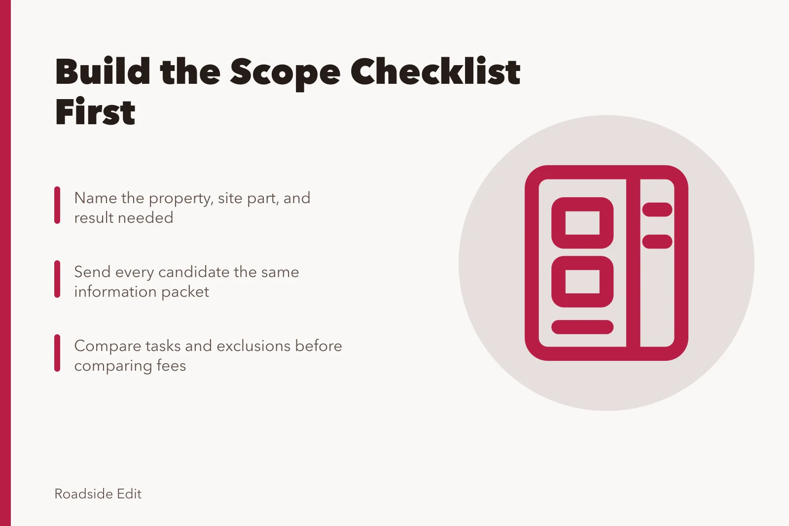 Checklist for selecting gas station preservation providers by scope. Gas station preservation provider selection: build a scope checklist before you hire