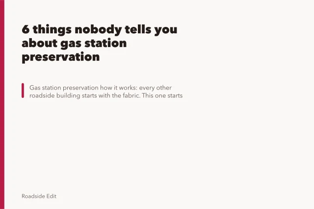6 things nobody tells you about gas station preservation. 6 things nobody tells you about gas station preservation