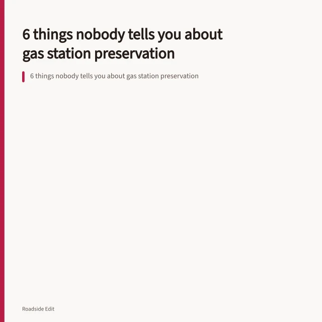 6 things nobody tells you about gas station preservation. 6 things nobody tells you about gas station preservation