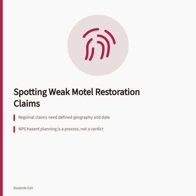 Card on spotting warning signs in historic motel restoration claims. How to spot warning signs in historic motel restoration claims for 2027