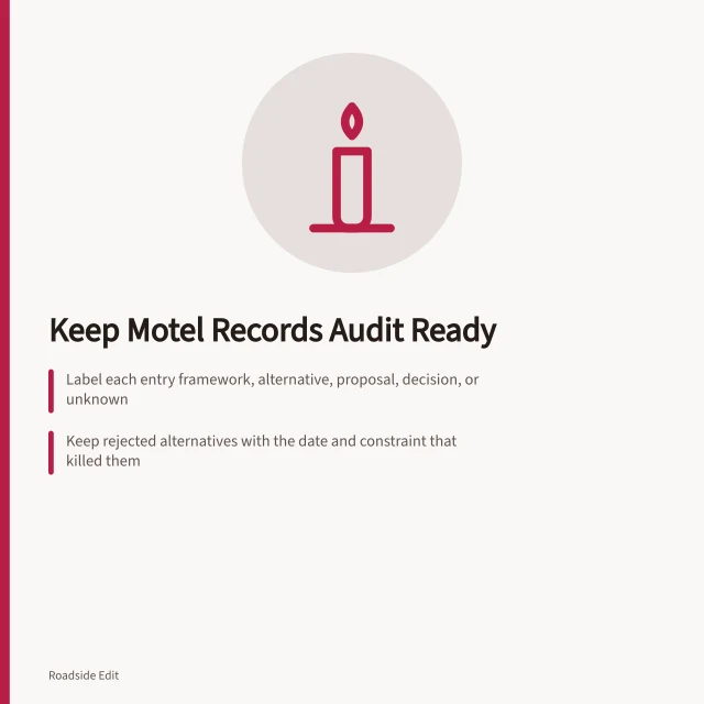 Historic motel restoration options file with labeled records and dated corrections. How to keep historic motel restoration options records straight through 2027
