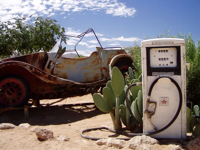 thirsty, abandoned, automobile, old, gas station, namibia, cactus, thirsty, thirsty, namibia, namibia, namibia, namibia, namibia, cactus. Who to Contact About Reusing Old Filling Stations