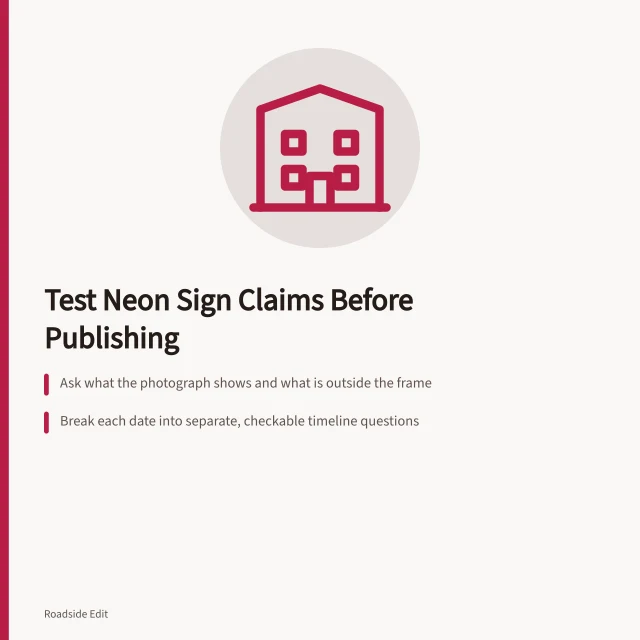 Neon sign restoration case study questions for editors to verify before publishing. Neon sign restoration case study: questions to test before you publish