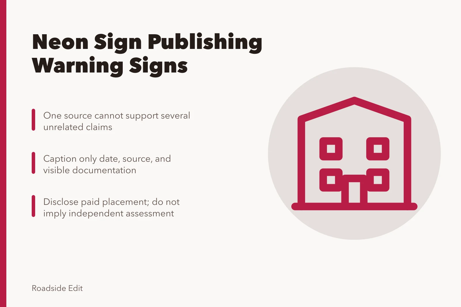 Card listing neon sign publishing warning signs for publishers before 2027. Neon sign restoration: 7 warning signs publishers must catch before 2027