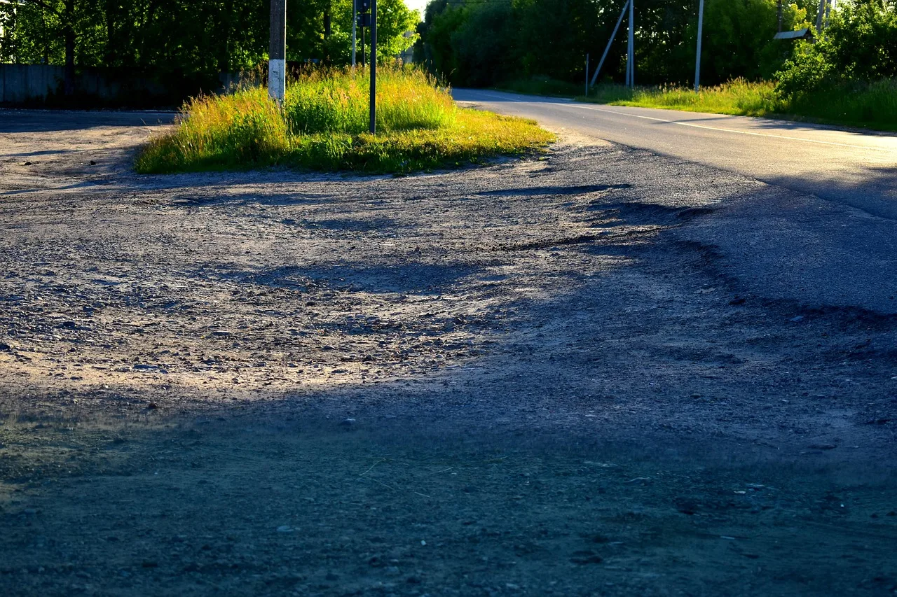 roadside, grass, nature, road, path, pavement, landscape, light, shadow. Roadside building case studies tips: where to stand on a live site