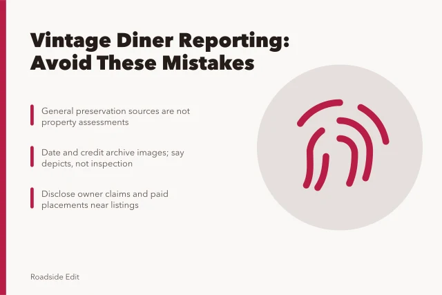 Card listing vintage diner interior reporting mistakes and disclosure rules. How to avoid vintage diner interior reporting mistakes before you file