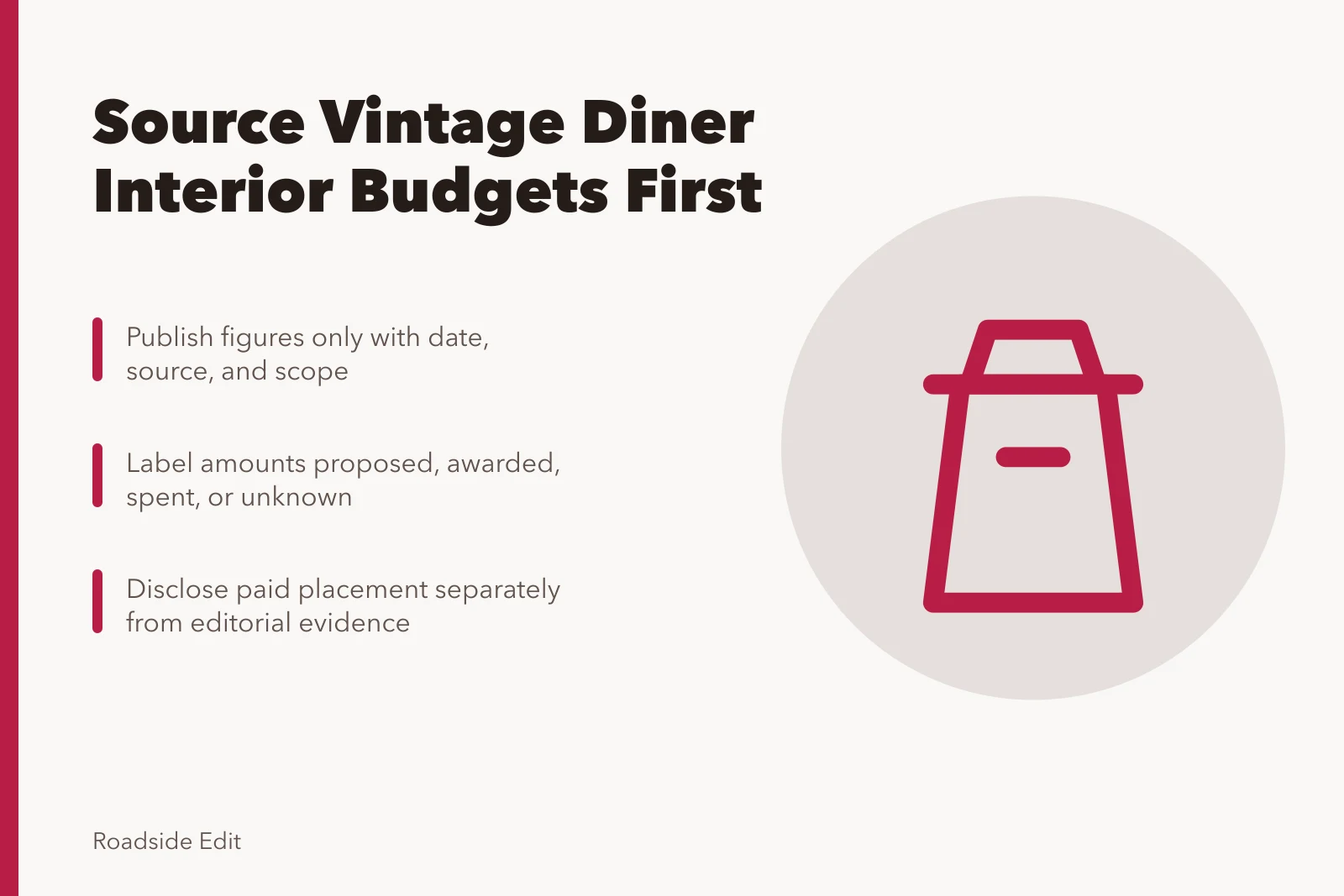 Card about sourcing vintage diner interior budget figures. Before you compare vintage diner interior budgets, check the regional source