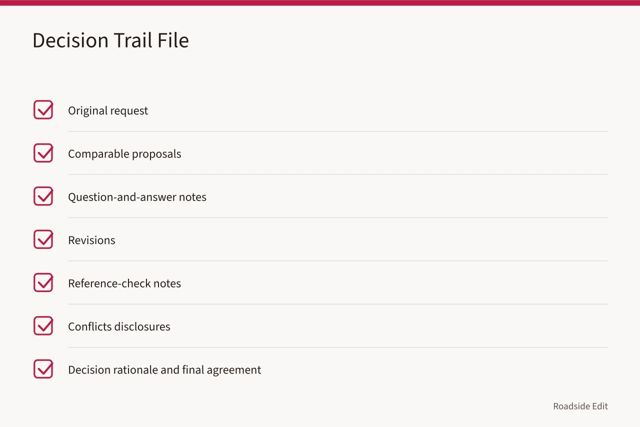 Checklist of items to keep in a project decision file (How to choose a historic motel restoration provider in 2027)