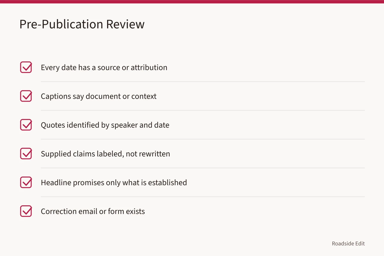 Six-item pre-publication review checklist for case studies (Neon sign restoration case study checklist: how to scope evidence and claims for 2027)
