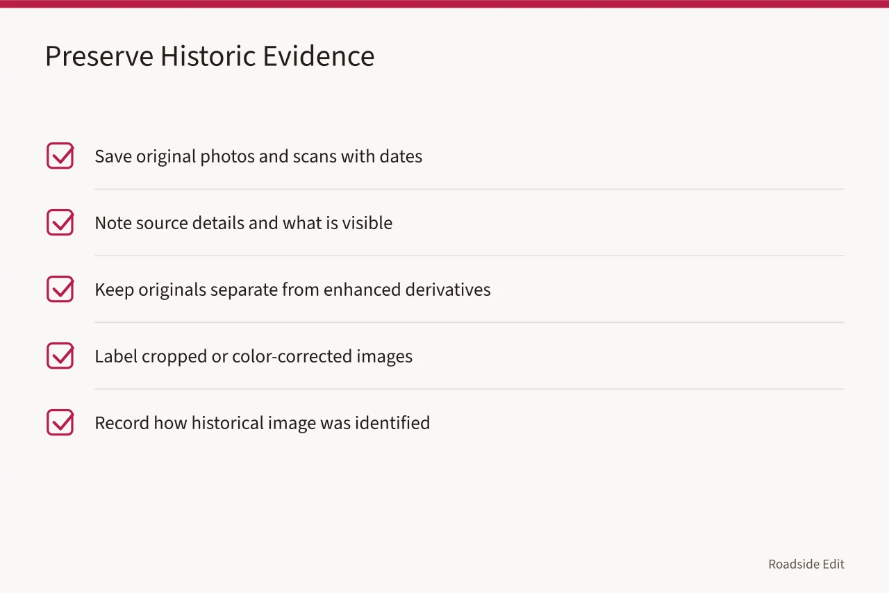 Checklist for preserving original neon sign photographs and derivative images (Neon sign restoration fundamentals: what owners should document first)