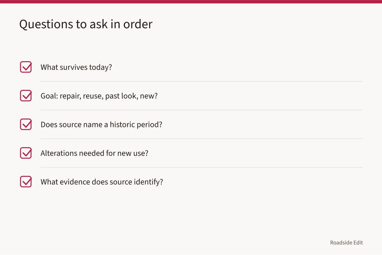 Checklist of five questions to ask before publishing a treatment claim (Roadside building options comparison: questions to ask before you publish a claim)